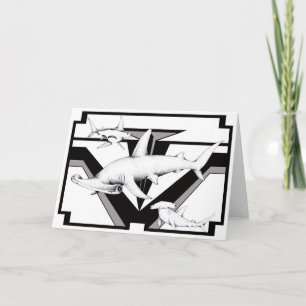 Hammerhai-Haifisch-Gruß-Karte Karte