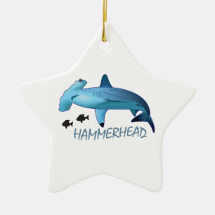 HAMMERHAI-HAIFISCH-HAMMERHAI KERAMIK ORNAMENT