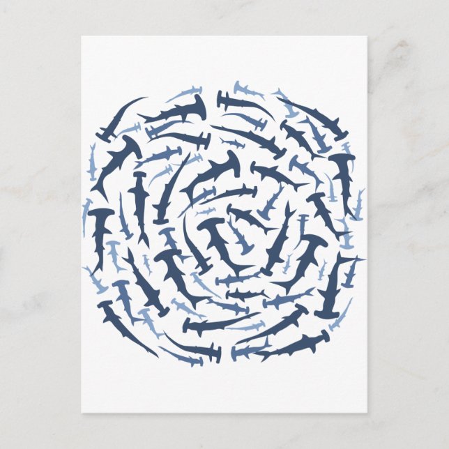 Hammerhai Postkarte (Vorderseite)
