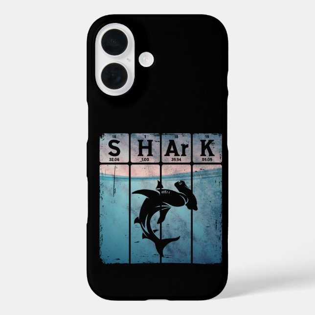 Hammerhai-Shark Periodensystem Elemente Chemie Case-Mate iPhone Hülle (Rückseite)