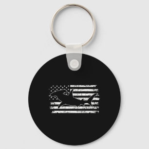 Hammerhai Us-Flag Unabhängigkeitstag  Schlüsselanhänger