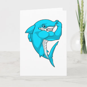 Hammerhead-Hai als Bodybuilder in der Bodybuilding Karte