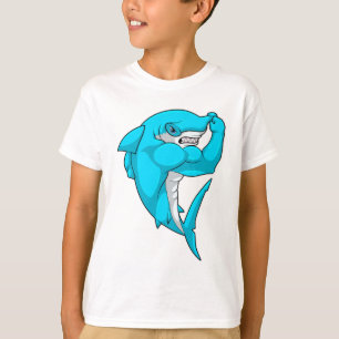 Hammerhead-Hai als Bodybuilder in der Bodybuilding T-Shirt
