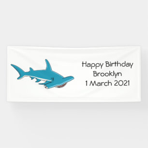 Hammerhead-Hai-Cartoon Banner