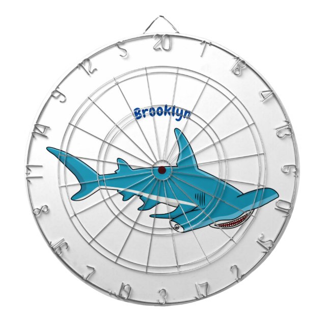 Hammerhead-Hai-Cartoon Dartscheibe (vorne)