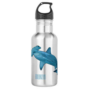 Hammerhead-Hai-Cartoon Edelstahlflasche