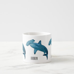 Hammerhead-Hai-Cartoon Espressotasse