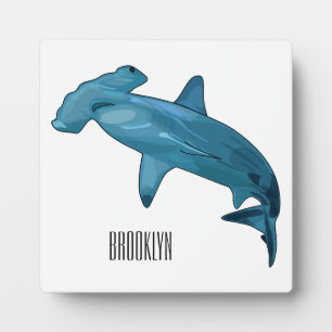 Hammerhead-Hai-Cartoon Fotoplatte