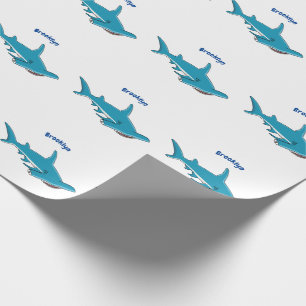 Hammerhead-Hai-Cartoon Geschenkpapier