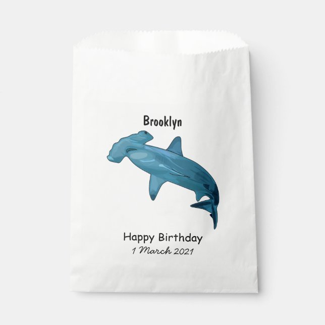 Hammerhead-Hai-Cartoon Geschenktütchen (Vorderseite)