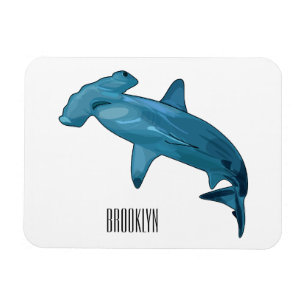 Hammerhead-Hai-Cartoon Magnet