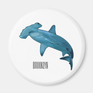 Hammerhead-Hai-Cartoon Magnet