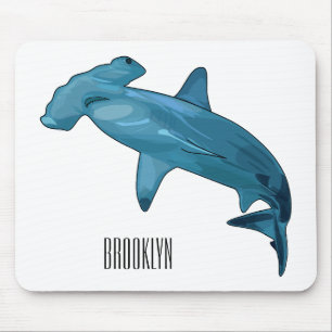 Hammerhead-Hai-Cartoon Mousepad