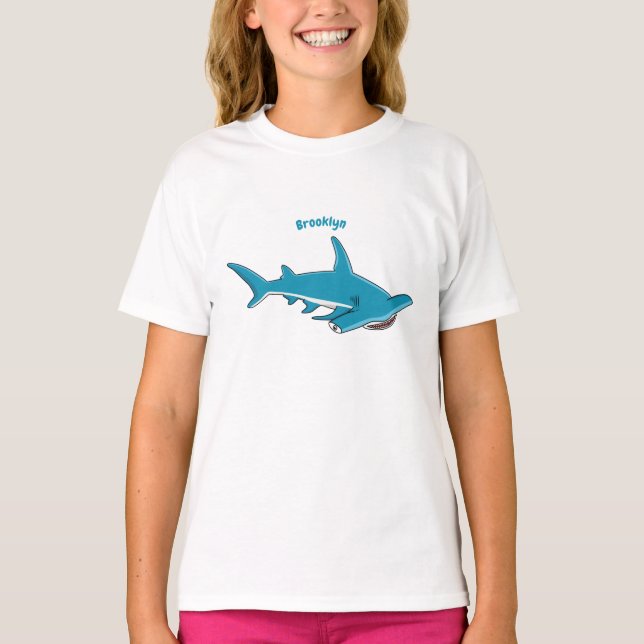 Hammerhead-Hai-Cartoon T-Shirt (Vorderseite)