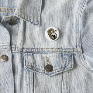 Hammerhead Salamander Monogram Button