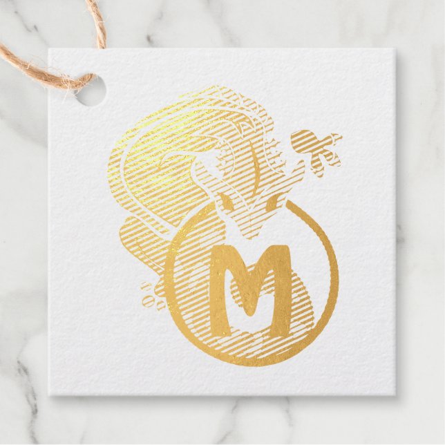 Hammerhead Salamander Monogram Geschenkanhänger (Vorderseite)