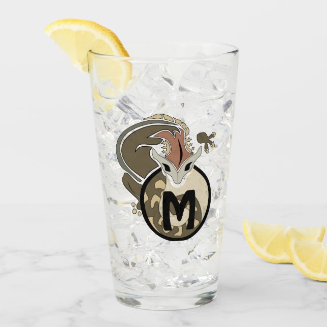 Hammerhead Salamander Monogram Glas (Vorderseite Ice)