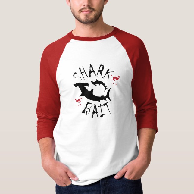 Hammerhead Shark Attack Blood Spritzer T-Shirt (Vorderseite)