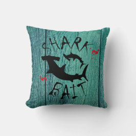 Hammerhead Shark Attack Fun Surf Shack Blau Kissen