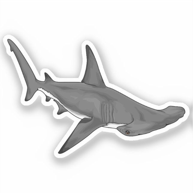 Hammerhead Shark B Aufkleber (Vorderseite)