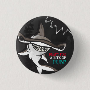 Hammerhead Shark Birthday Party Button