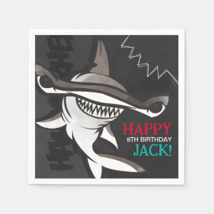 Hammerhead Shark Birthday Party Paper Napkins Serviette