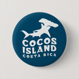 Hammerhead Shark Cocos Island Button