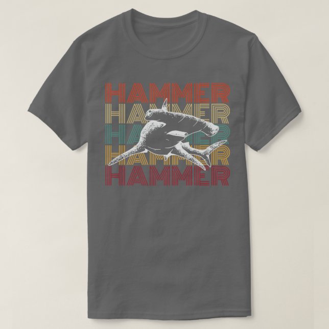 Hammerhead Shark Diving Design For A Hammerhead Sh T-Shirt (Design vorne)