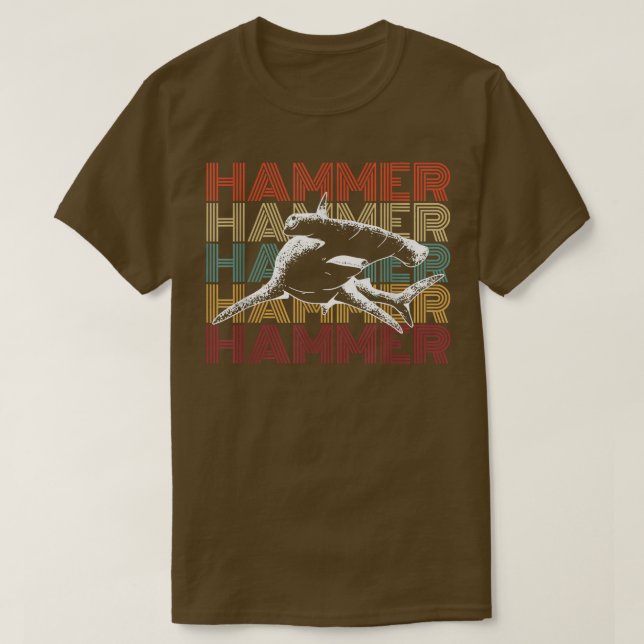 Hammerhead Shark Diving Design für einen Hammerhea T-Shirt (Design vorne)