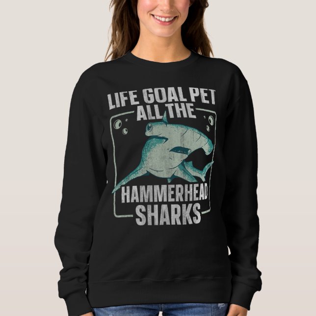 Hammerhead Shark Diving for a Hammerhead Shark 2 Sweatshirt (Vorderseite)