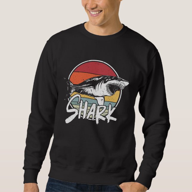 Hammerhead Shark Fin Underwater Hand Sign Sweatshirt (Vorderseite)