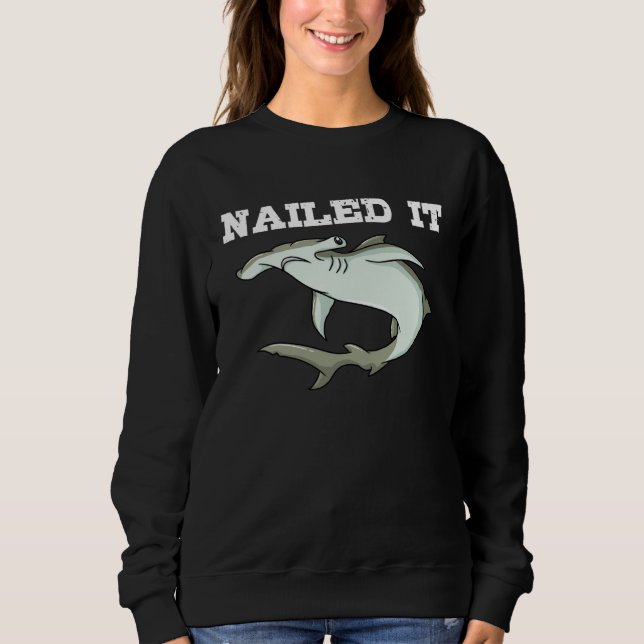 Hammerhead Shark Head Tooth Sweatshirt (Vorderseite)