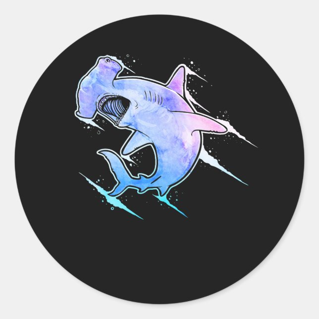 Hammerhead Shark Lover Marine Life Hamer Kopf Shar Runder Aufkleber (Vorderseite)