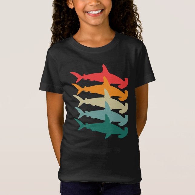 Hammerhead Shark Retro T-Shirt (Vorderseite)