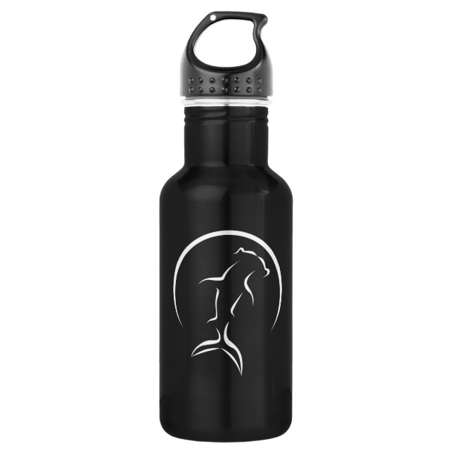 Hammerhead-Shark-Symbol Edelstahlflasche (Vorderseite)