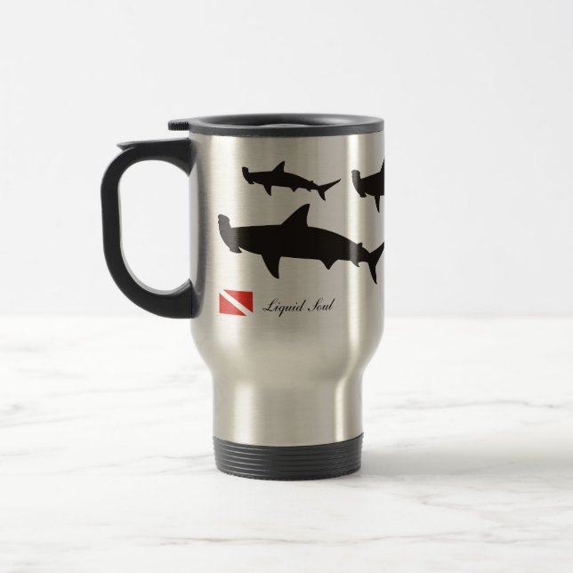 Hammerhead Shark - Travel Mug Reisebecher (Links)