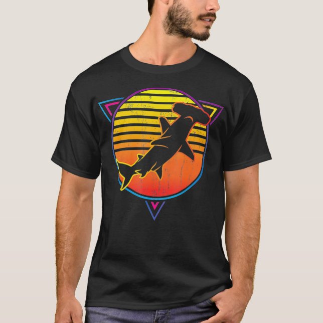 Hammerhead Shark Vintag T-Shirt (Vorderseite)