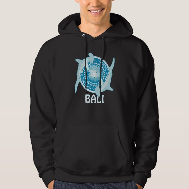 Hammerhead Sharks Dive Bali Indonesia Hoodie (Vorderseite)