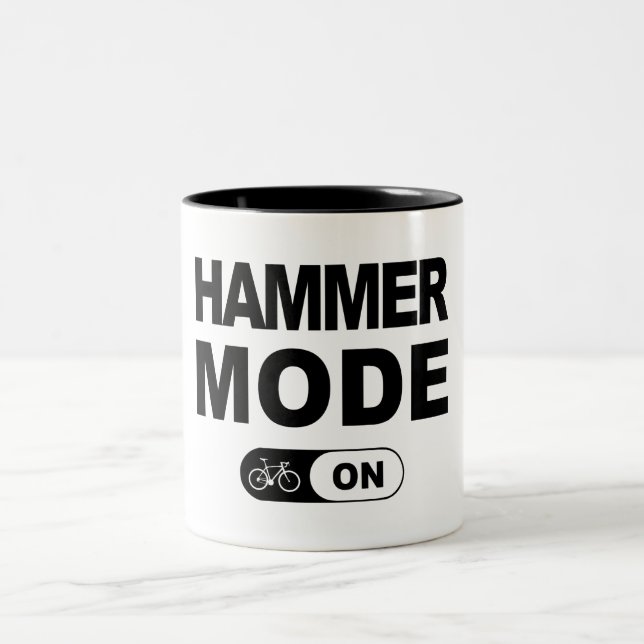 Hammermodus eingeschaltet zweifarbige tasse (Mittel)