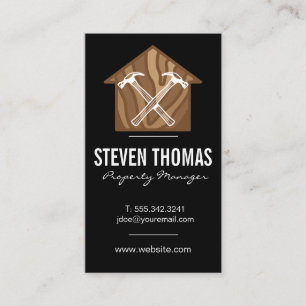 Hammers Wood Zuhause   Hardware Business Card Visitenkarte