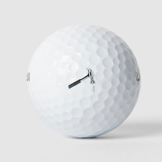 Hammerschlag auf einen Nagel Golfball (Vorderseite)
