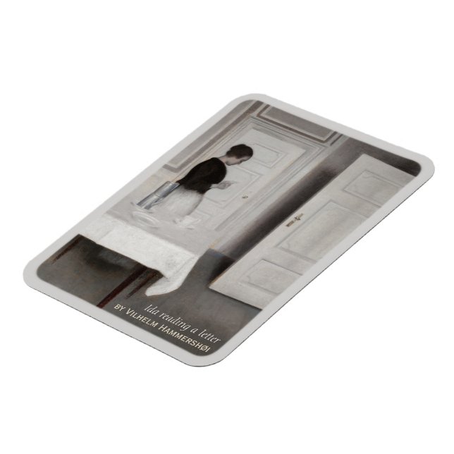 Hammershøi Ida liest CC0699 Kühlschrank Art Magnet (Linke Seite)