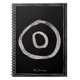 Hammersilber stylisierte Planeten Sonnensymbol Notizblock