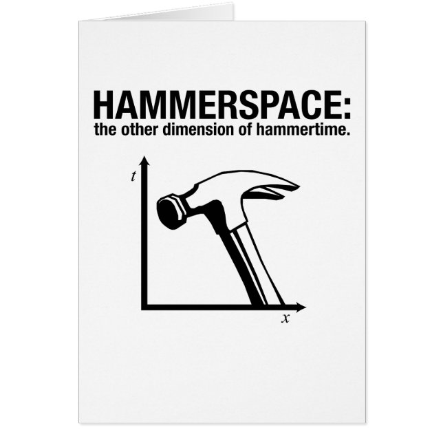 hammerspace: das andere Maß von hammertime. (Vorne)