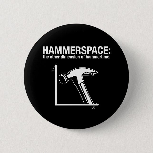 hammerspace: das andere Maß von hammertime. Button (Vorderseite)