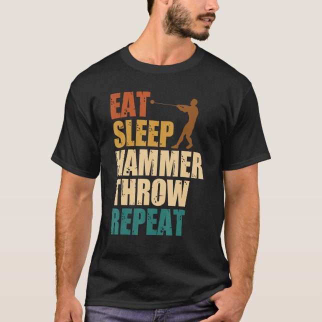 Hammerwirbeldrehturm Leichtathletik T-Shirt (Vorderseite)