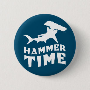 Hammerzeit Design für Hammerhead Shark Liebhaber Button