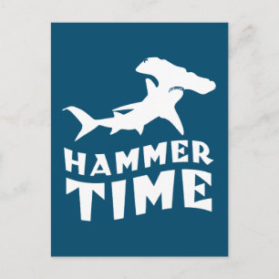 Hammerzeit   Design für Hammerhead Shark Liebhaber Postkarte