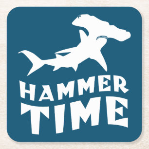 Hammerzeit Design für Hammerhead Shark Liebhaber Rechteckiger Pappuntersetzer