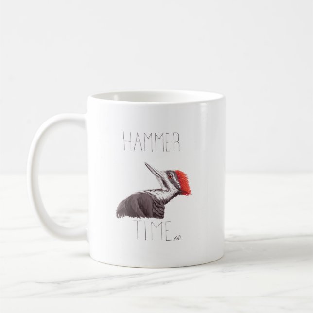 Hammerzeit (Pileated Woodpecker) Kaffeetasse (Links)